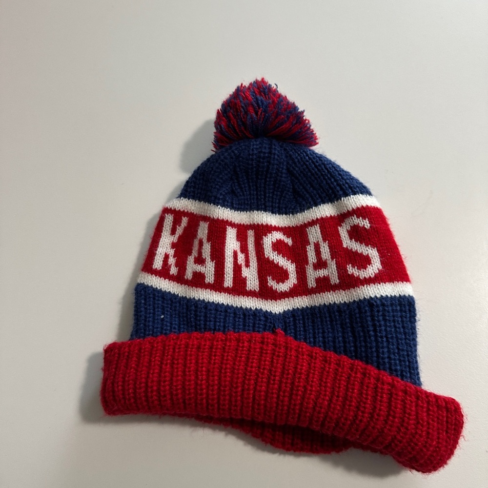 47 Brand Blue and Red Kansas Beanie